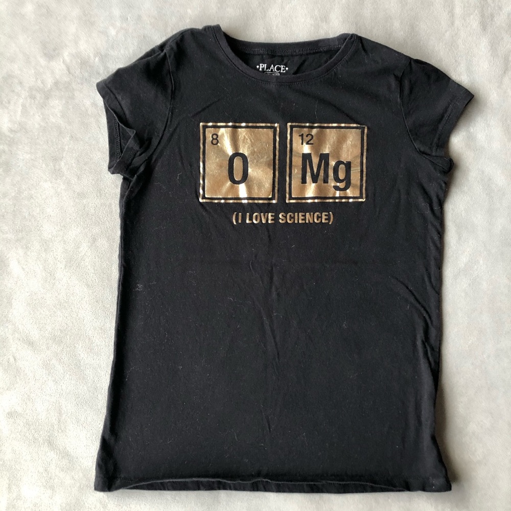 Childrens Place ~ OMG Science Tee ~ Girls Size L 10-12